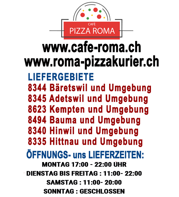 Roma Pizza Kurier 8344 Bäretswil
